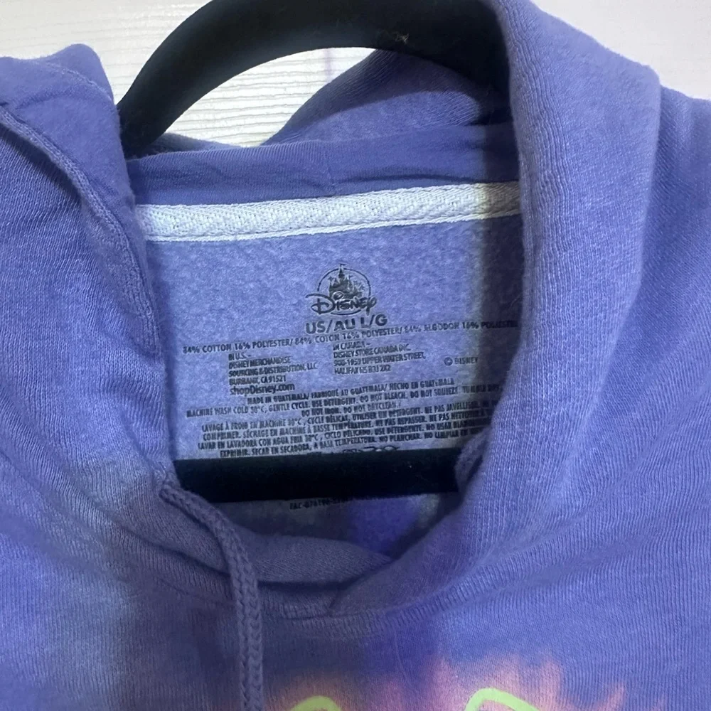 Disney Parks Lavender Hoodie with Tie-Dye Dale Graphic